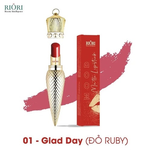 Son môi Riori Mood matte Lipstick 5 màu Trendy lâu trôi