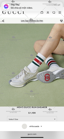 GUCCI RUN SNEAKERS 749785 - LIKE AUTH 99%