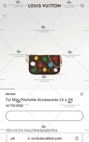 LV x YK MINI POCHETTE ACCESSOIRES M81866 - LIKE AUTH 99% 