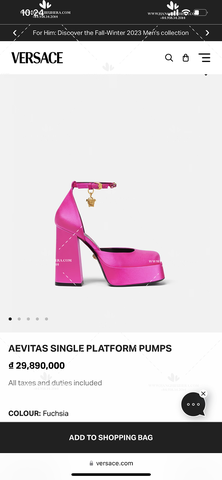 VERSACE AEVITAS SINGLE FLATFORM PUMPS - LIKE AUTH 99%