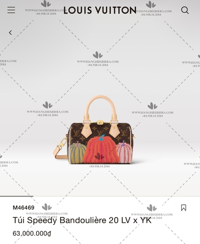 LV x YK SPEEDY BANDOULIERE 20 MONOGRAM M46469 - LIKE AUTH 99%