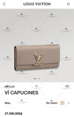 LV CAPUCINES WALLET TAURILLON LEATHER M61249 - LIKE AUTH 99%