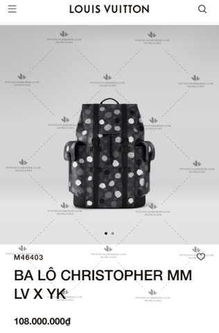 LV X YK CHRISTOPHER MM BACKPACK M46403