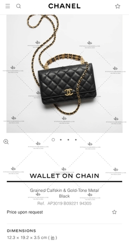 CHANEL WALLET ON CHAIN AP3019 - LIKE AUTH 99%