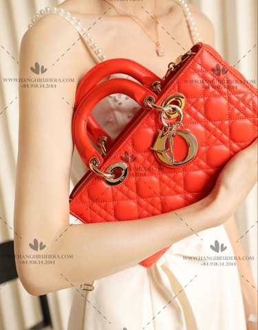 MEDIUM LADY D-JOY BAG - LIKE AUTH 99%