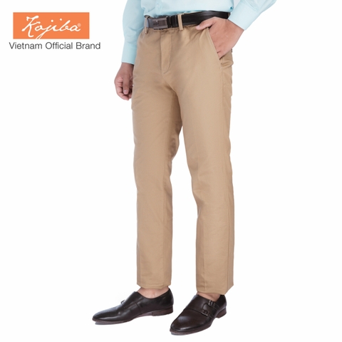 Quần âu kaki nam Kojiba dáng ôm co giãn 4 chiều (Kem)