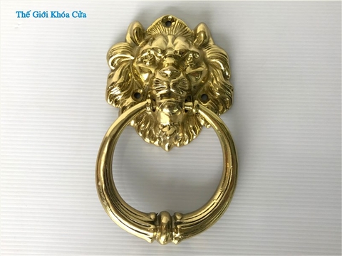 Mặt sư tử bằng đồng lắp cho cửa cổng