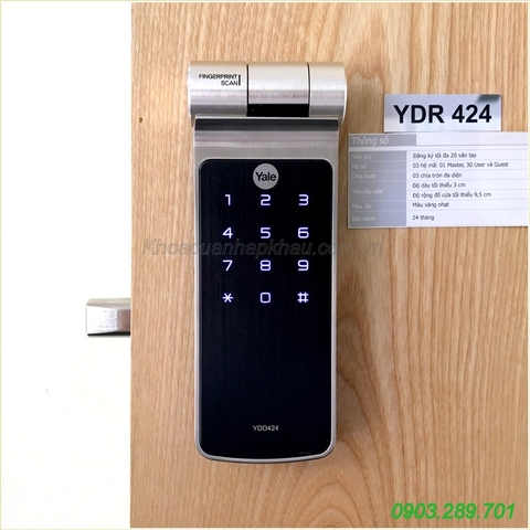 Khóa vân tay cao cấp YALE YDR - 424