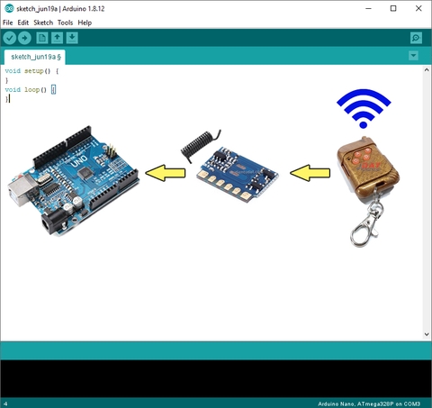 Giải Mã Remote RF Bằng Arduino Uno R3