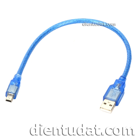 Dây Cáp Mini USB Xanh 30cm