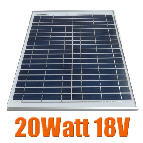 Pin năng lượng mặt trời Solar Panel 18V - 20W - Đóng khung sẵn