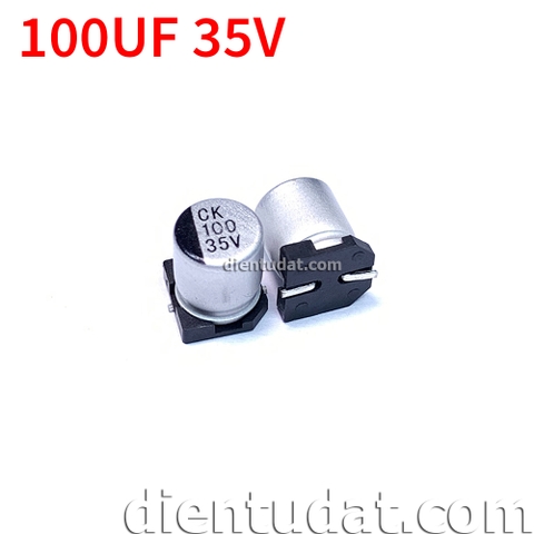 Tụ Nhôm SMD 100uF 35V 6.3*7.7mm 20%