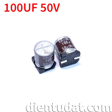 Tụ Nhôm SMD 100uF 50V 8*10.5mm 20%
