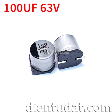 Tụ Nhôm SMD 100uF 63V 10*10.5mm 20%