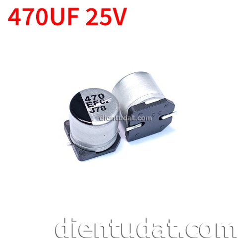 Tụ Nhôm SMD 470UF 25V 10*10.5mm 20%
