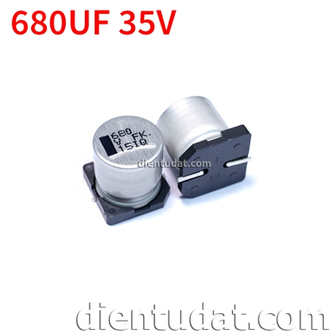 Tụ Nhôm SMD 680uF 35V 12*13.5mm 20%