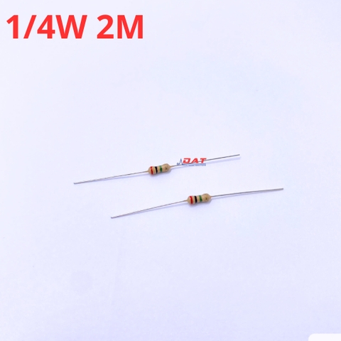 Điện Trở 1/4W 2M - 4 Vòng Màu