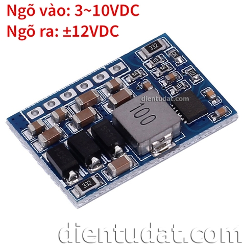 Mạch Tạo Nguồn Đôi ±12V Từ Nguồn 3~13VDC - 10W - Điều Chỉnh Ngõ ra