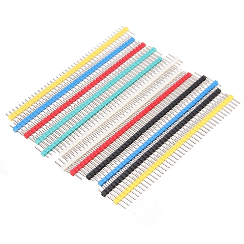 Header Hàng Rào Đực Đơn 2.54mm 1*40P - Đen Đỏ Xanh Dương Trắng