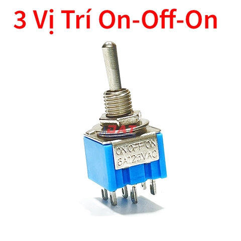 Công Tắc Gạt 6 Chân 3 Vị Trí ON-OFF-ON MTS-203 125V 6A