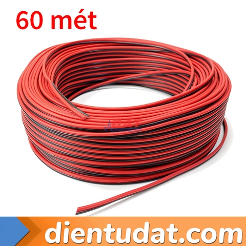 Cuộn Dây Điện Đỏ Đen 60m - 2*0.5mm² 0.8mm² 1.0mm² 1.5mm²