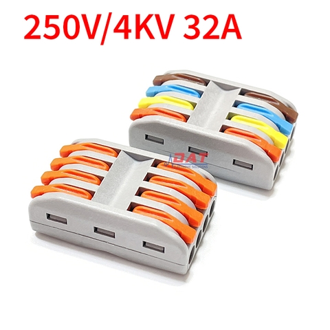 Cút Nối Dây Điện 4 Đầu Ra 4 Đầu - 32A 250V/4KV PCT-2-4