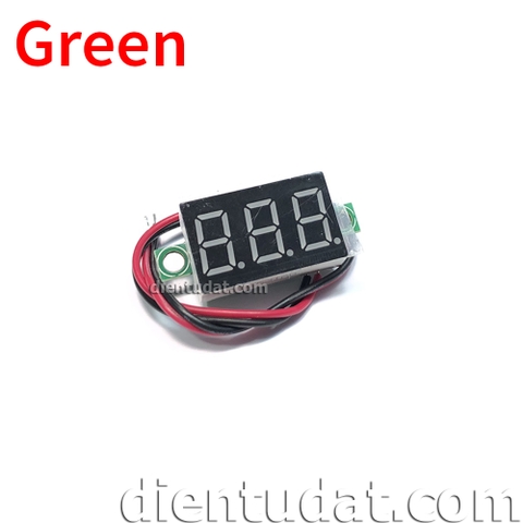 Đồng Hồ Đo Áp Hiển Thị Led 7 Đoạn 3.7 - 32VDC - Xanh Lá