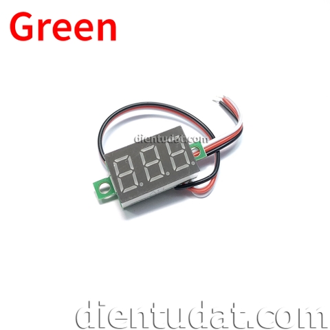 Đồng Hồ Đo Điện Áp DC 0-30V 3 Dây 0.36inch - Xanh Lá