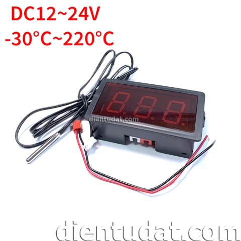 Đồng Hồ Đo Nhiệt Độ Hiển Thị LED 0.8inch B331 -30~220°C  -50~110°C