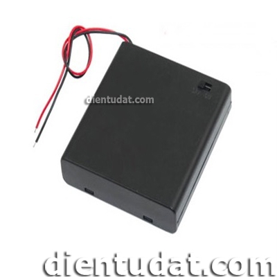 Hộp Pin 4 Viên 4*AAA Có Nắp
