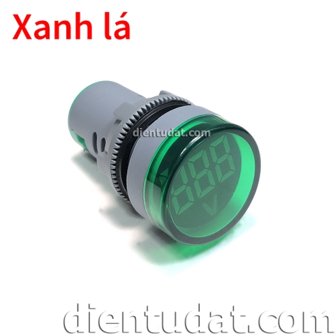 Đồng Hồ Đo AC 60V~500V 22mm - Xanh Lá