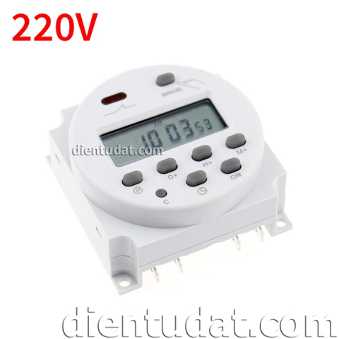 Bộ Công Tắc Timer Hẹn Giờ Điện Tử CN101A - 220V