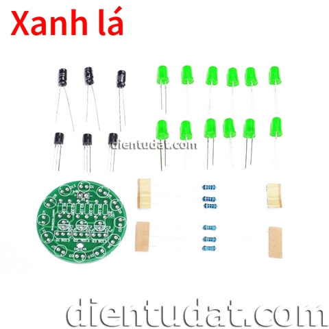 KIT DIY Bộ Led Tròn Xanh Lá - Tự Ráp