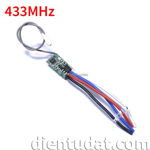 Mạch Thu RF 433MHz Điều Khiển Tắt Mở Led Mini 3.6V ~ 24V - V2