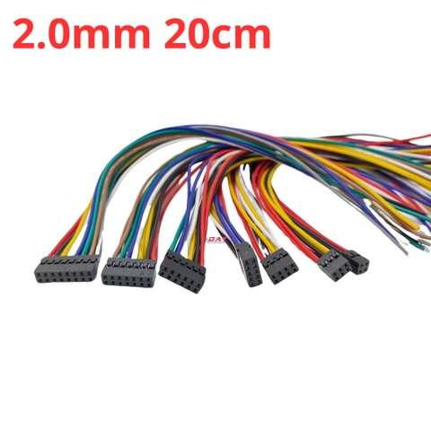 Dây Kết Nối jack Dupont 2.0mm Hàng Đôi 2P 3P 4P 5P 6P 7P 8P Chân Dài 20cm