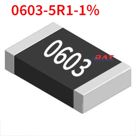Điện Trở Dán 5R1 5.1R 0603 SMD 1% - Mã 5R1