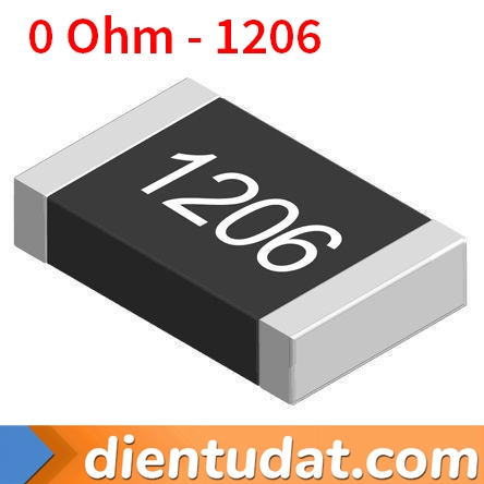 Điện Trở Dán 0 Ohm 0R 1206 SMD 1/4W 5% - Mã 0