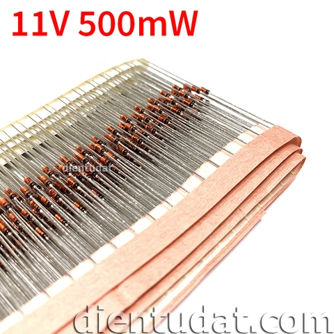 Diode Zener 11V 500mW DO35 1N5241B - 1 Cái