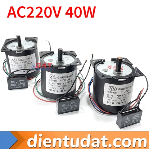 Động Cơ Giảm Tốc 220VAC 40W WT-70KTYZ - 20RPM 30RPM 50RPM 110RPM
