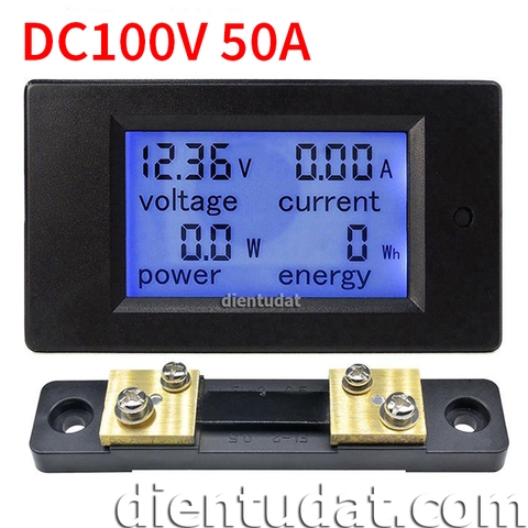 Đồng Hồ Đo DC 4 Thông Số 100V 50A PZEM-051