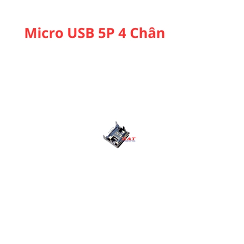 Jack Micro USB 5P Cạnh Uốn 4 Chân Cố Định Xuyên Lỗ