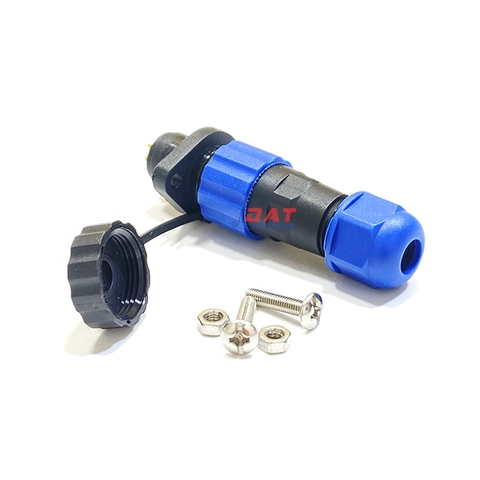 Jack Nối Chống Nước Cho Dây Cáp M13 Chuôi Mặt Bích