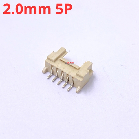 Jack Socket HY2.0mm Hàn Dán Nằm Ngang 5P