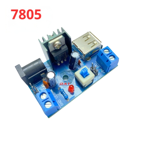 Mạch Hạ Áp 7805 Có Công Tắc