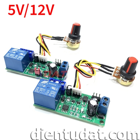 Mạch Kích Tạo Trễ Ngắt Relay WT338 V2.2 Chiết Áp Rời - 5V 12V