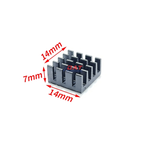 Nhôm Tản Nhiệt 14*14*7mm Đen