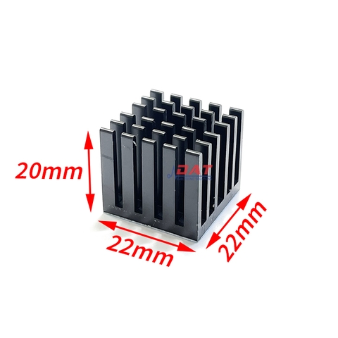 Nhôm Tản Nhiệt Đen 22*22*20mm Có Keo Dán