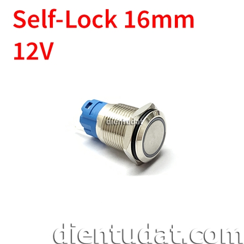 Nút Nhấn Vòng Đèn ON OFF Tự Giữ 16mm 12V 24V - Đỏ / Xanh Lá / Xanh Dương / Trắng