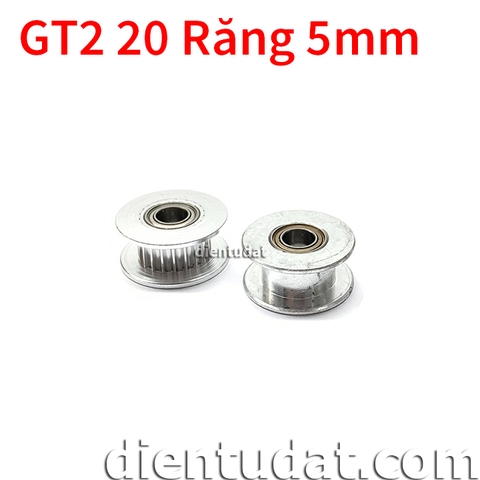 Pulley Ròng Rọc GT2 20 Răng 5mm - Không Răng Có Răng