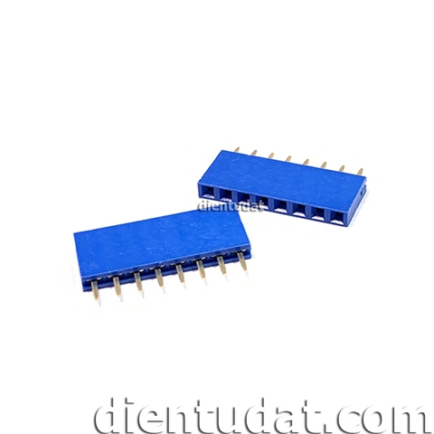 Hàng Rào Cái Đơn 2.54mm 8 Chân 1*8P - Xanh Dương